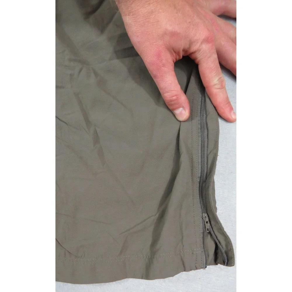The North Face Convertible Hiking Trail Pants Mens 36 Tan Zip Off Outdoor Nylon